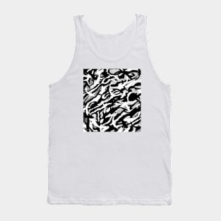 Black and white Abstract print Tank Top